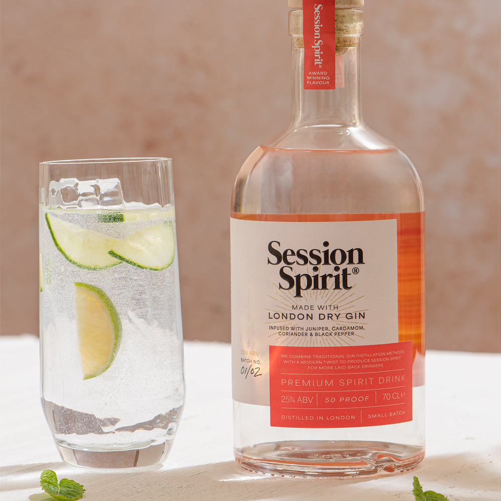 
                      
                        Session Spirit London Dry, made with London Dry Gin
                      
                    